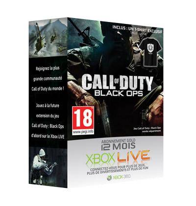 Abonnement Xbox LIVE 12mois + T-Shirt COD Black Ops 59